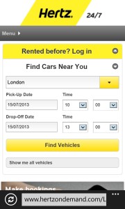 Hertz 24/7 App